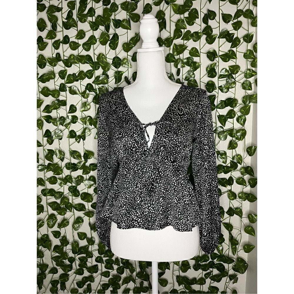 Abercrombie and Fitch Tied Black Blouse